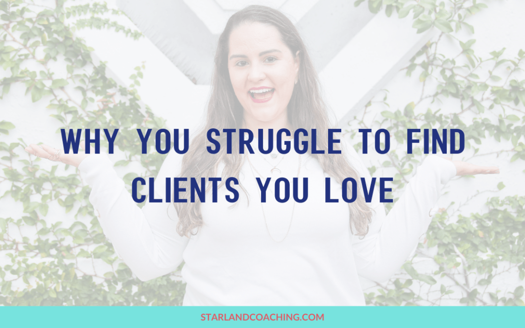 BLOG TITLE: WHY YOU STRUGGLE TO FIND CLIENTS YOU LOVE